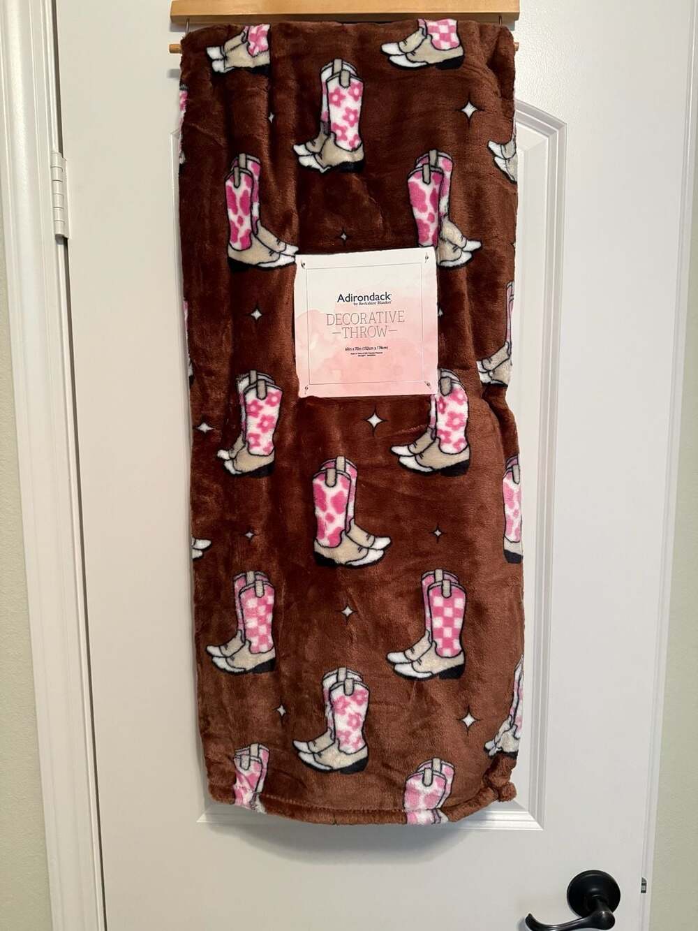 Adirondack Cowgirl Boots Decorative Throw Blanket